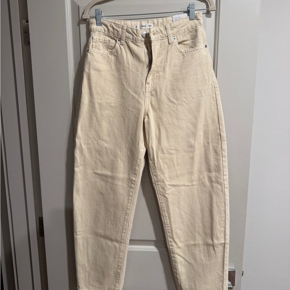 Mango Beige Denim balloon Pants